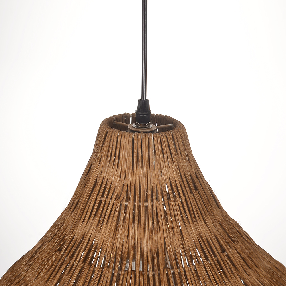 Wabi-Sabi Handwoven Rattan Pendant Light Artisan-made Woven Rattan Shades
