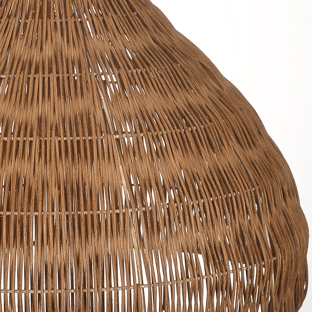 Wabi-Sabi Handwoven Rattan Pendant Light Artisan-made Woven Rattan Shades