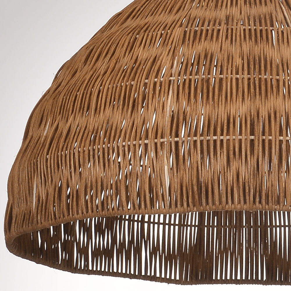 Wabi-Sabi Handwoven Rattan Pendant Light Artisan-made Woven Rattan Shades