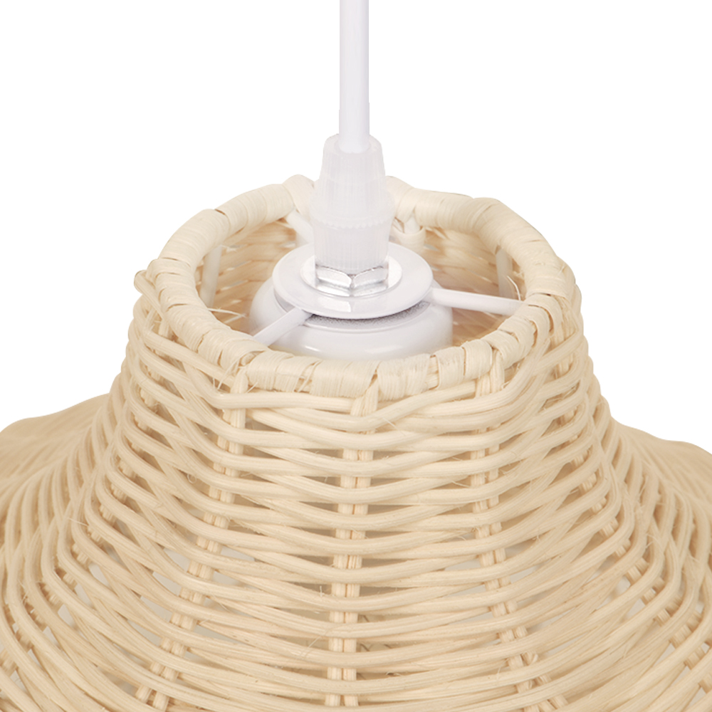Japanese Rattan Woven Lampshade Dining Table Hanging Lamp