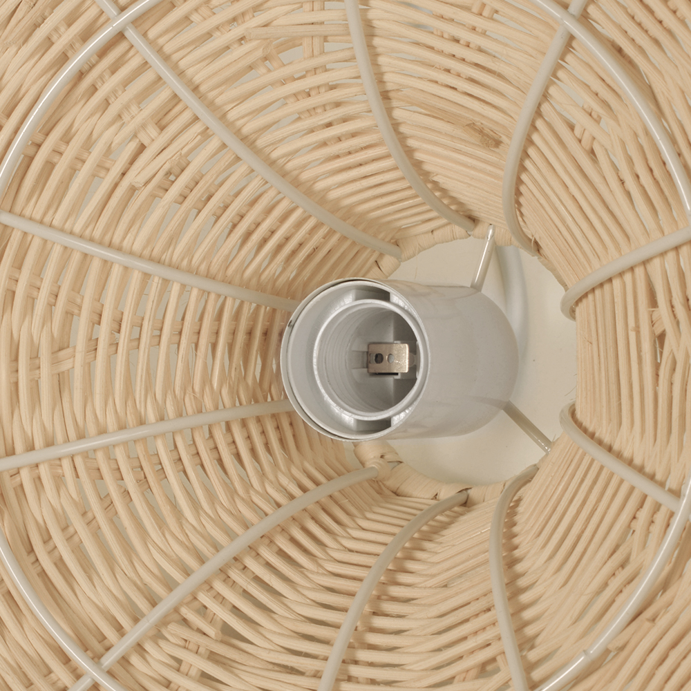 Japanese Rattan Woven Lampshade Dining Table Hanging Lamp