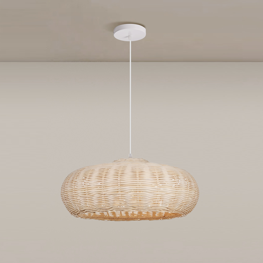 Handcrafted Woven Rattan Pendant Light Dining Room Restaurants Modern Lighting Fixture