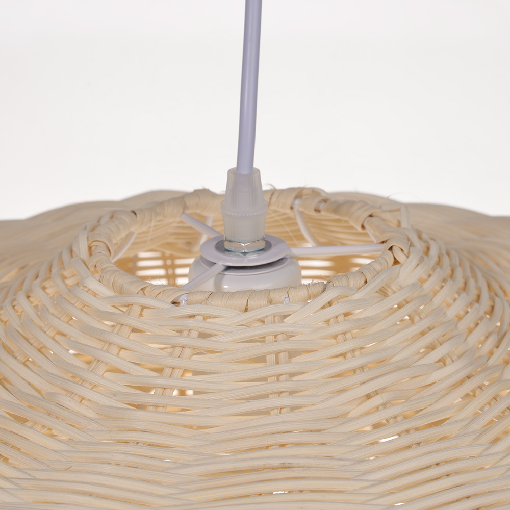 Coastal Wicker Rattan Pendant Lights Organic Chandelier for Living Room Dining Room