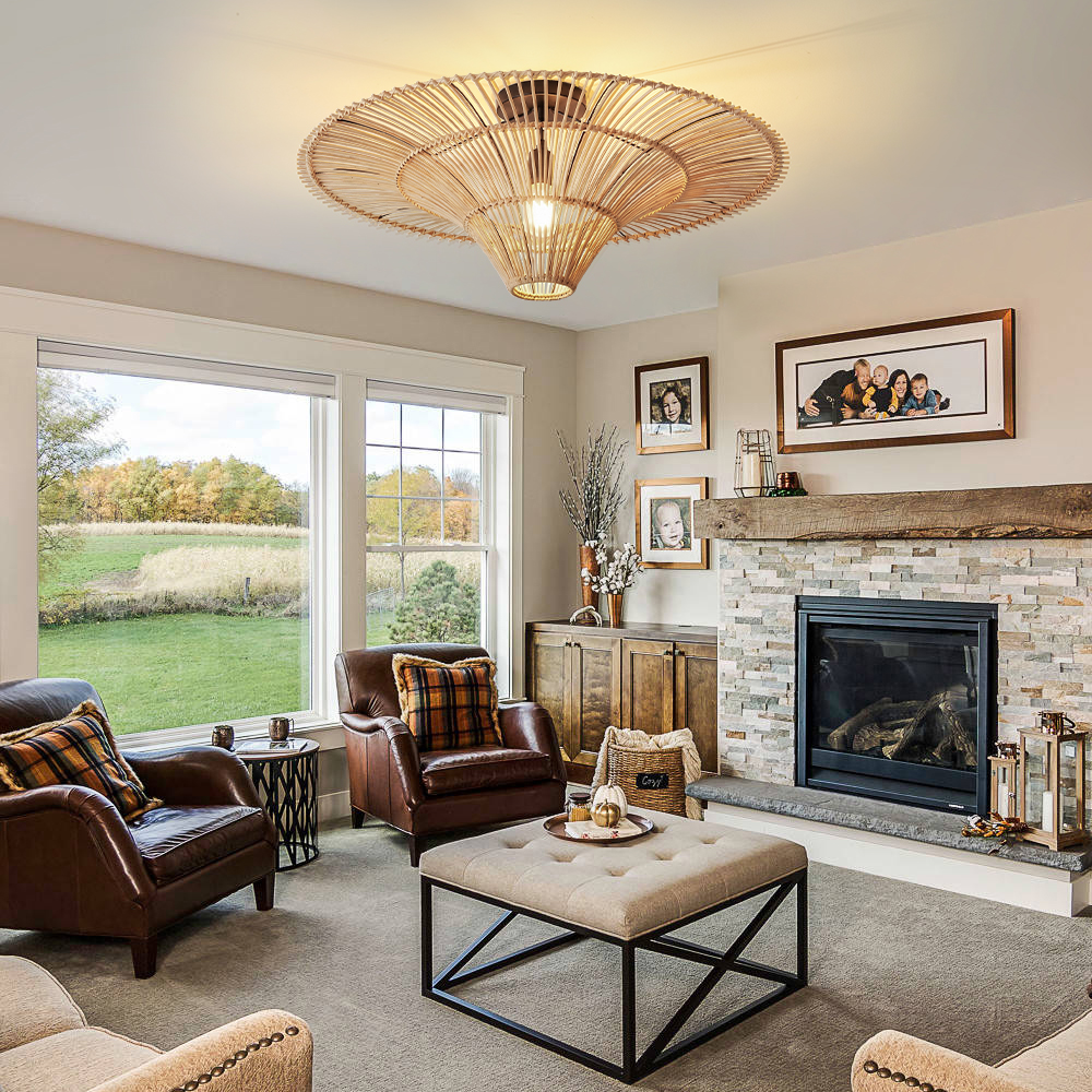 Farmhouse Modern Decorative Ceiling Light for Rural Bedrooms 