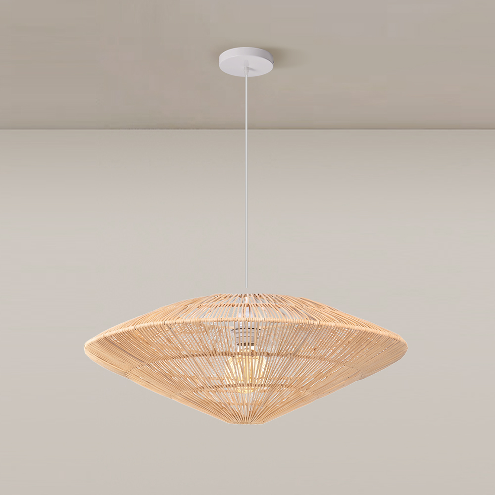 Flying-saucer Style Bedroom Rattan Woven Lampshade