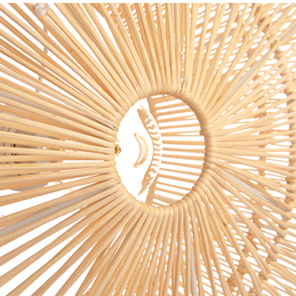 Flying-saucer Style Bedroom Rattan Woven Lampshade