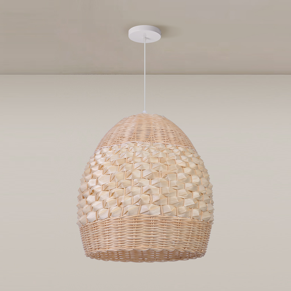 Rustic Handmade Pendant Light Shade Boho Hanging Lamp for Dining Room Decor