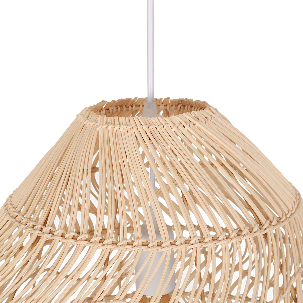 Restaurant Decor Rattan Pendant Lights Natural Color Handmade Lamps