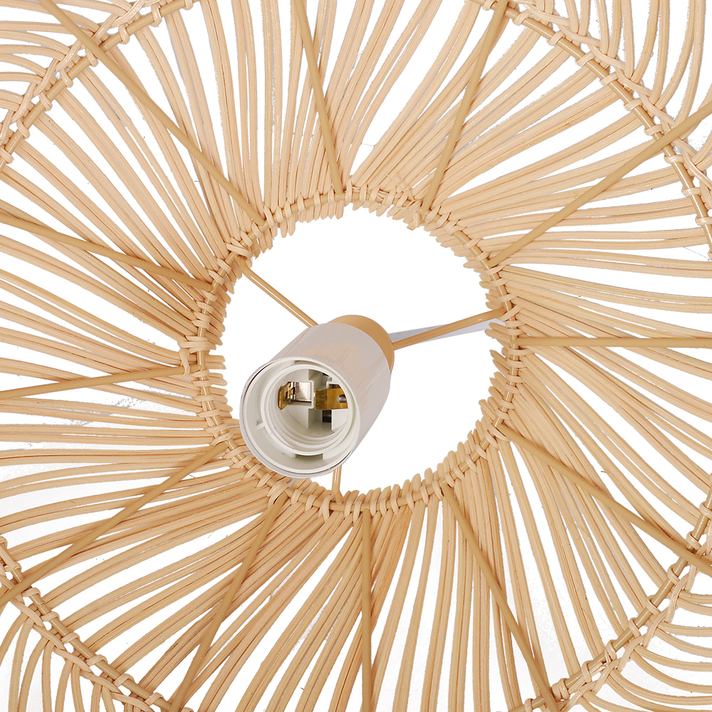 Restaurant Decor Rattan Pendant Lights Natural Color Handmade Lamps