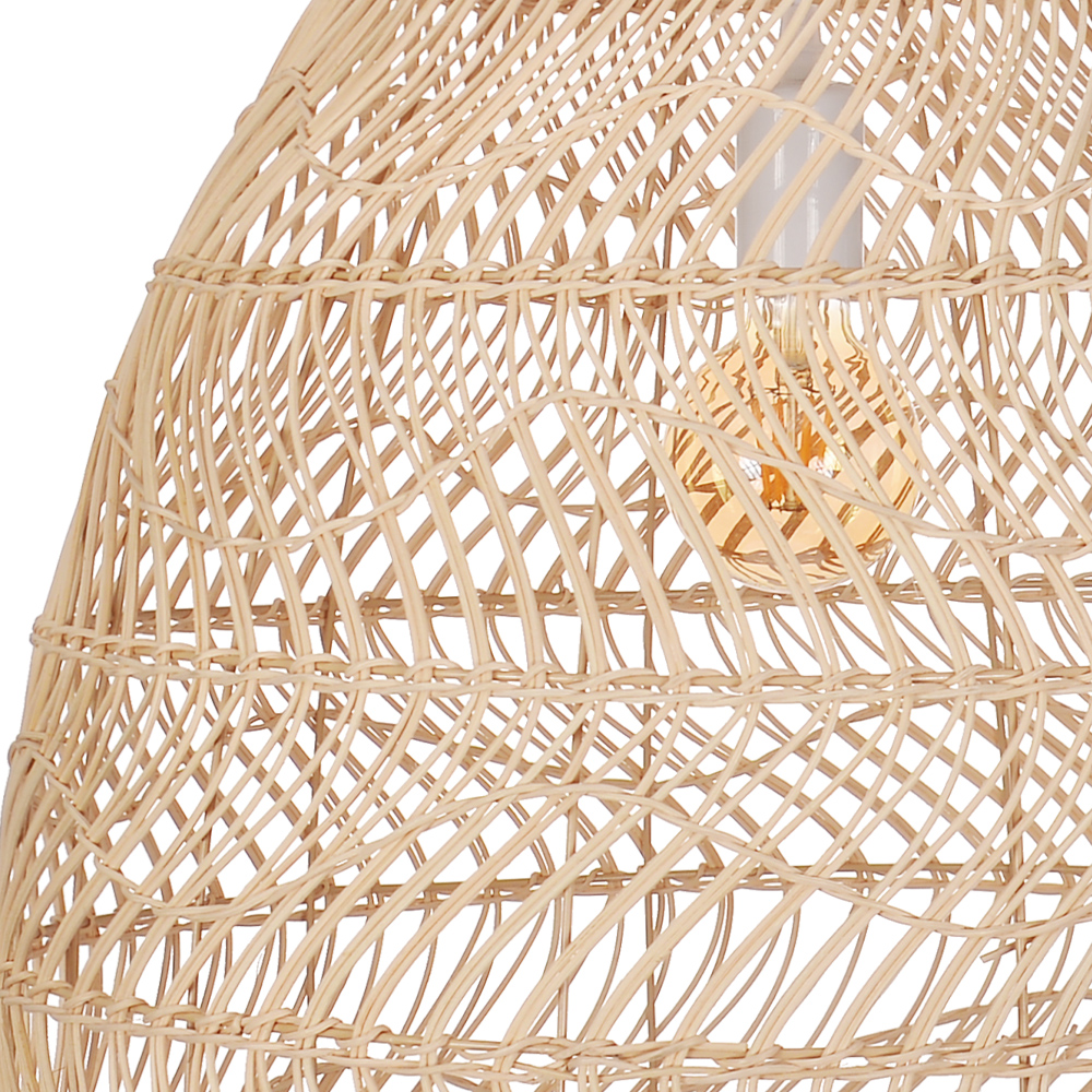 Restaurant Decor Rattan Pendant Lights Natural Color Handmade Lamps