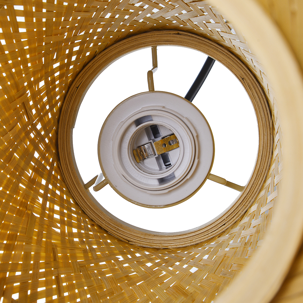 Japanese-Style Bamboo Handwoven Pendant Light for Dining Room