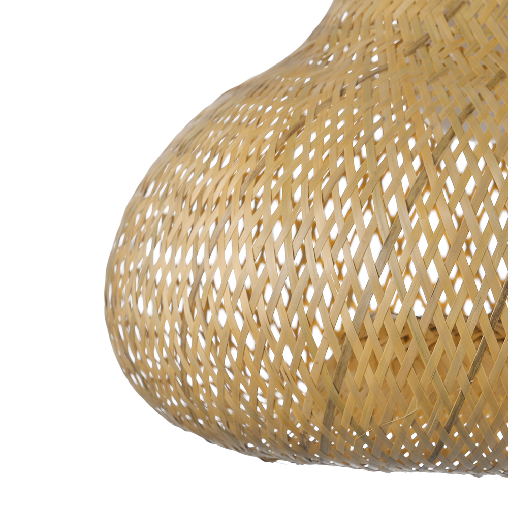 Japanese-Style Bamboo Handwoven Pendant Light for Dining Room