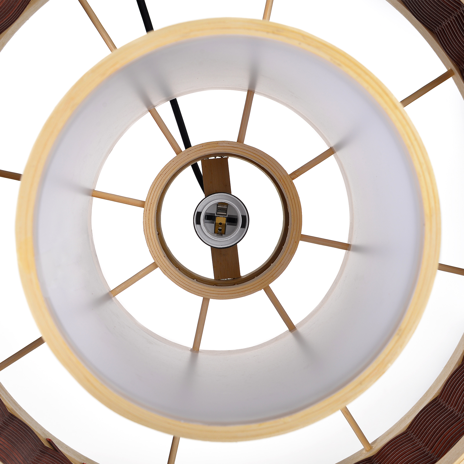 Wabi-Sabi Contemporary Rattan Pendant Light Rustic Bamboo Chandeliers for Living Room