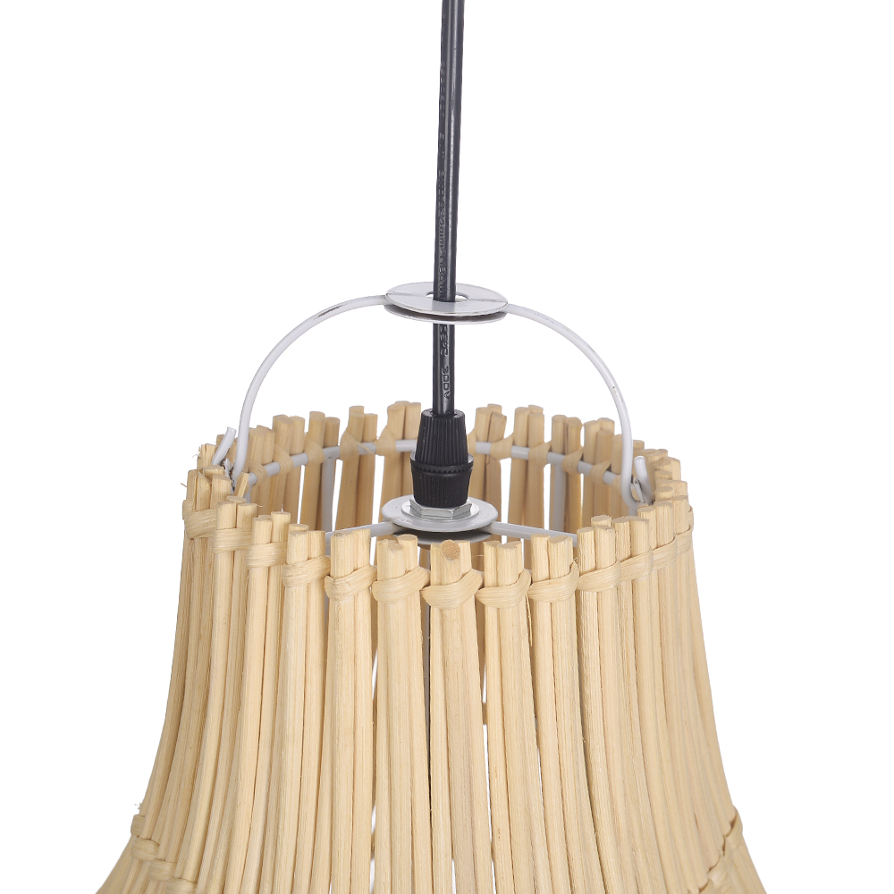 Wicker Chandelier Boho Pendant Light Basket Light Fixture for Kitchen Island Dining Room
