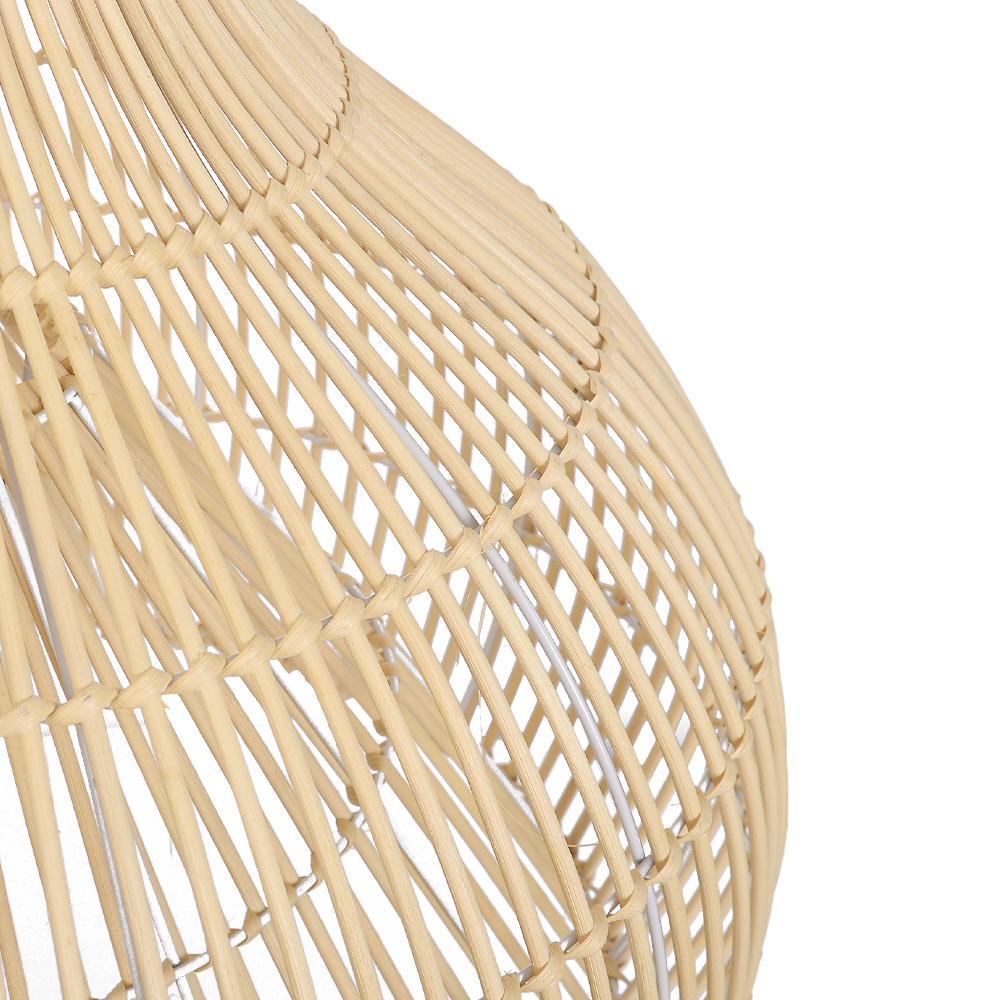 Wicker Chandelier Boho Pendant Light Basket Light Fixture for Kitchen Island Dining Room