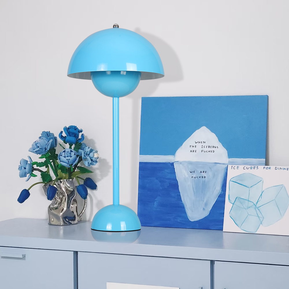 Danish Retro Flower Bud Table Lamp Nordic Style Plug In Bedroom Bedside Lighting