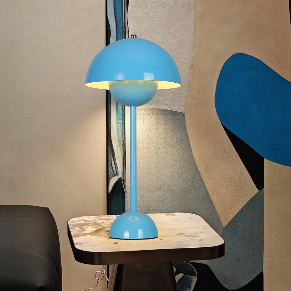 Danish Retro Flower Bud Table Lamp Nordic Style Plug In Bedroom Bedside Lighting