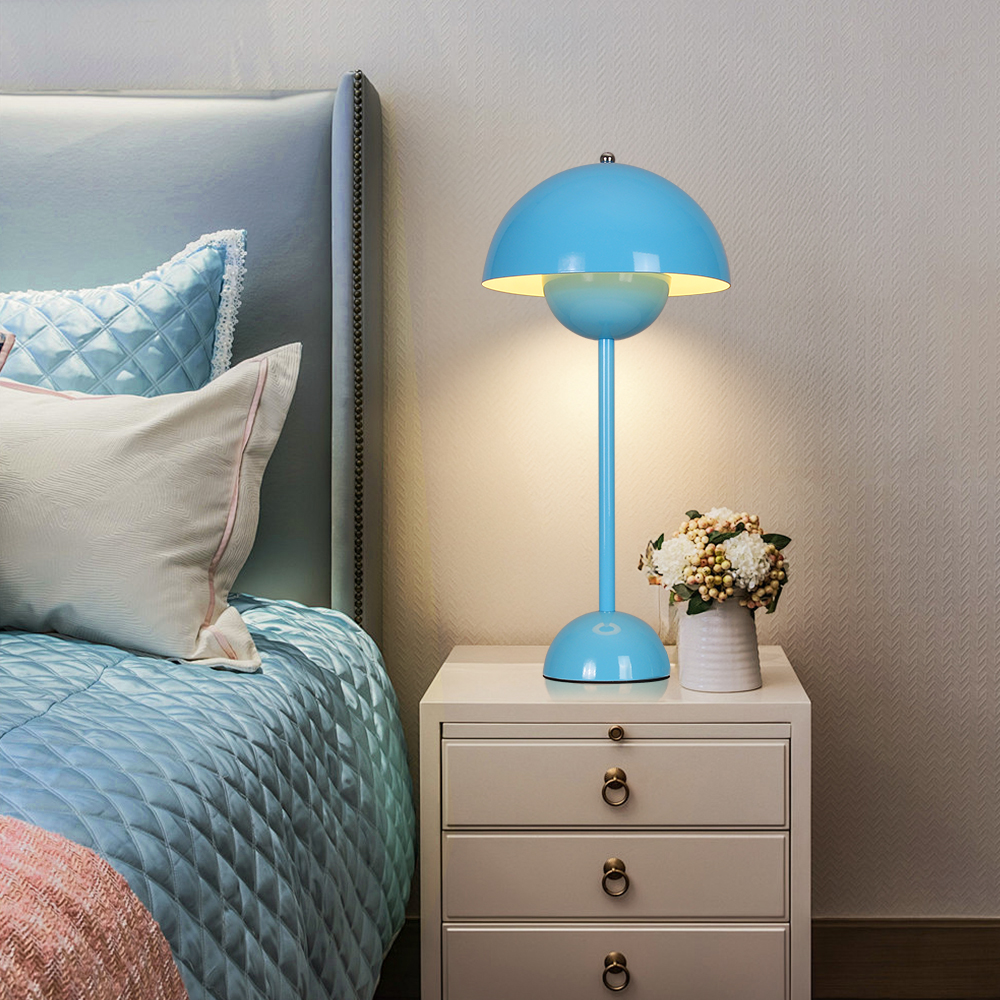 Danish Retro Flower Bud Table Lamp Nordic Style Plug In Bedroom Bedside Lighting