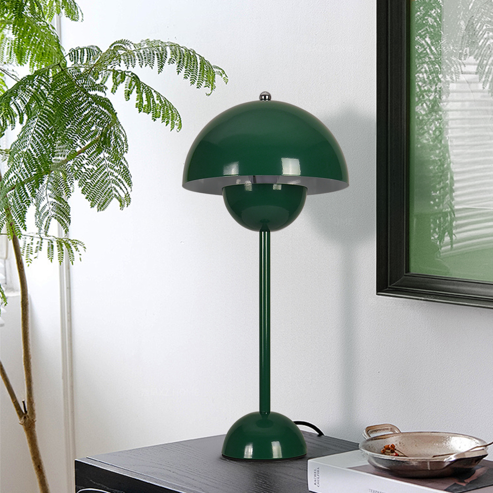 Danish Retro Flower Bud Table Lamp Nordic Style Plug In Bedroom Bedside Lighting