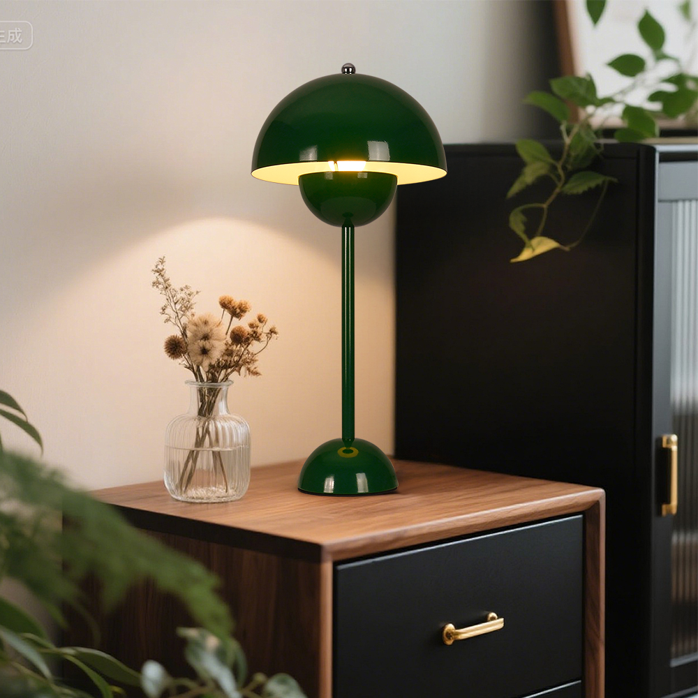 Danish Retro Flower Bud Table Lamp Nordic Style Plug In Bedroom Bedside Lighting