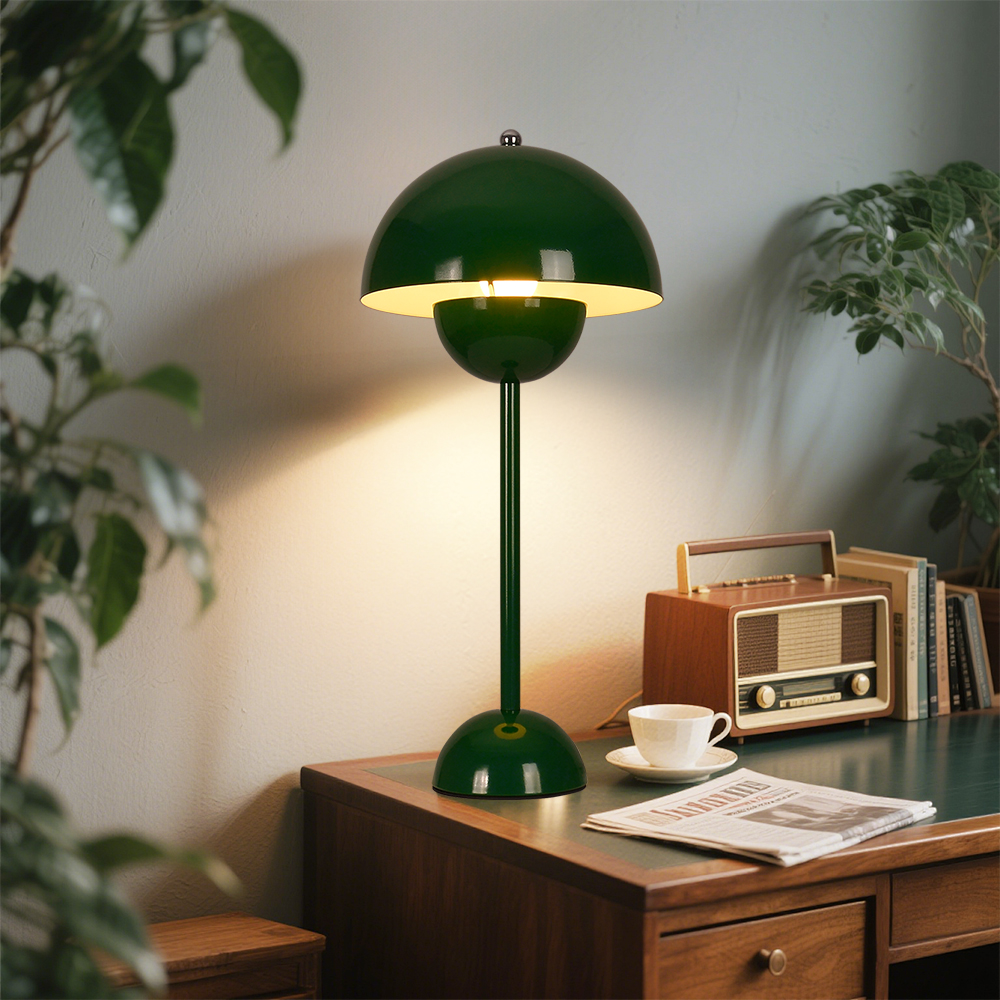 Danish Retro Flower Bud Table Lamp Nordic Style Plug In Bedroom Bedside Lighting