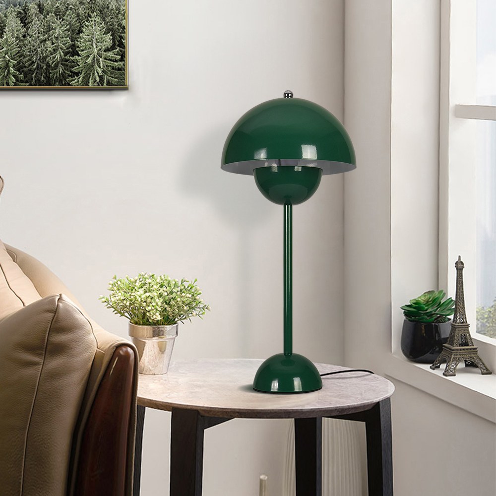 Danish Retro Flower Bud Table Lamp Nordic Style Plug In Bedroom Bedside Lighting