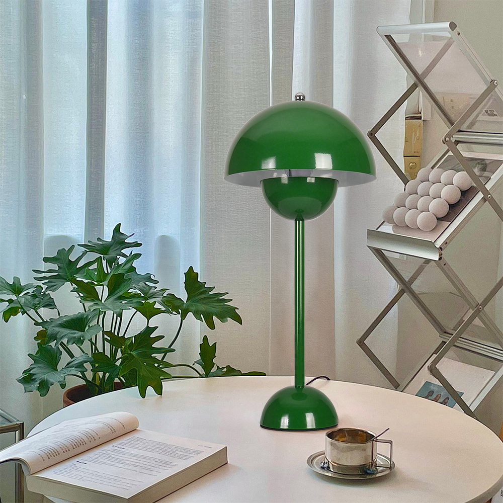 Danish Retro Flower Bud Table Lamp Nordic Style Plug In Bedroom Bedside Lighting