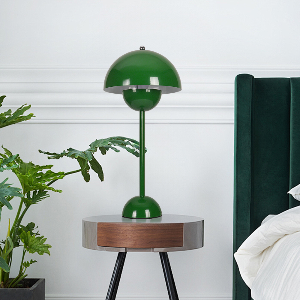 Danish Retro Flower Bud Table Lamp Nordic Style Plug In Bedroom Bedside Lighting