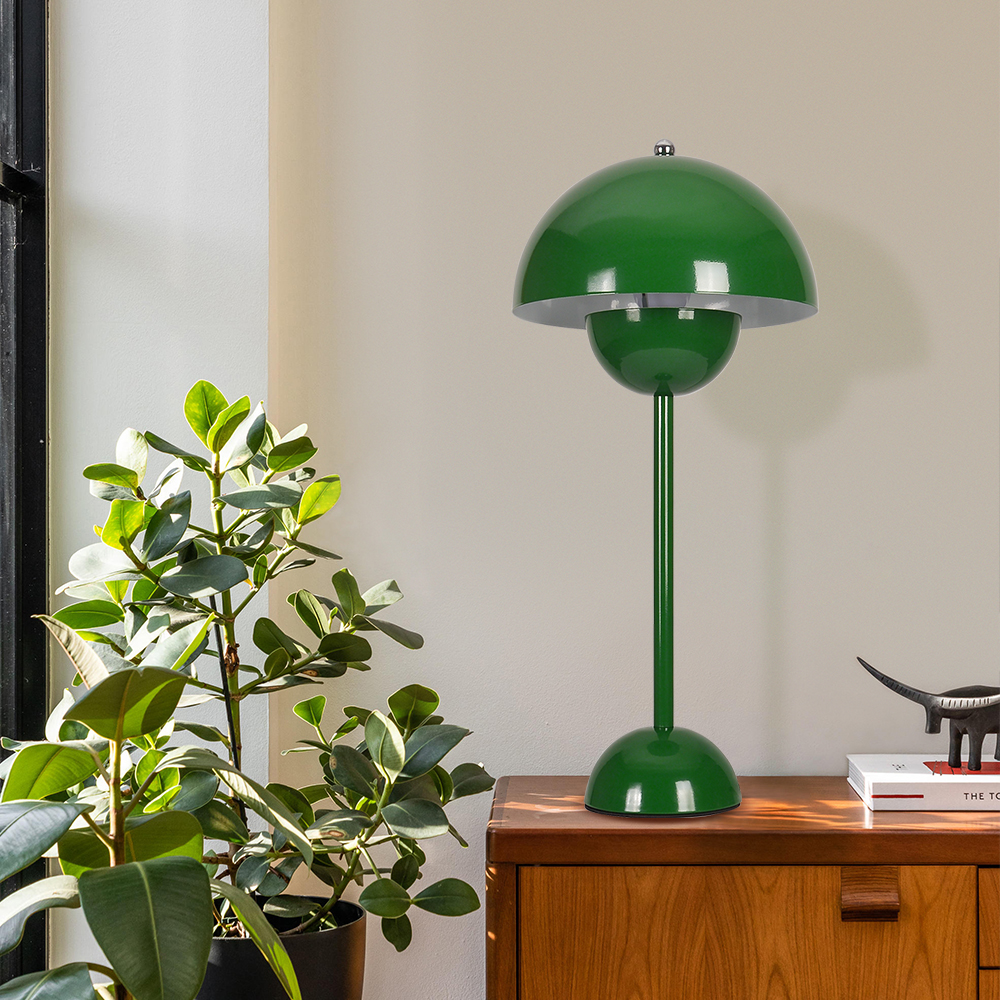 Danish Retro Flower Bud Table Lamp Nordic Style Plug In Bedroom Bedside Lighting