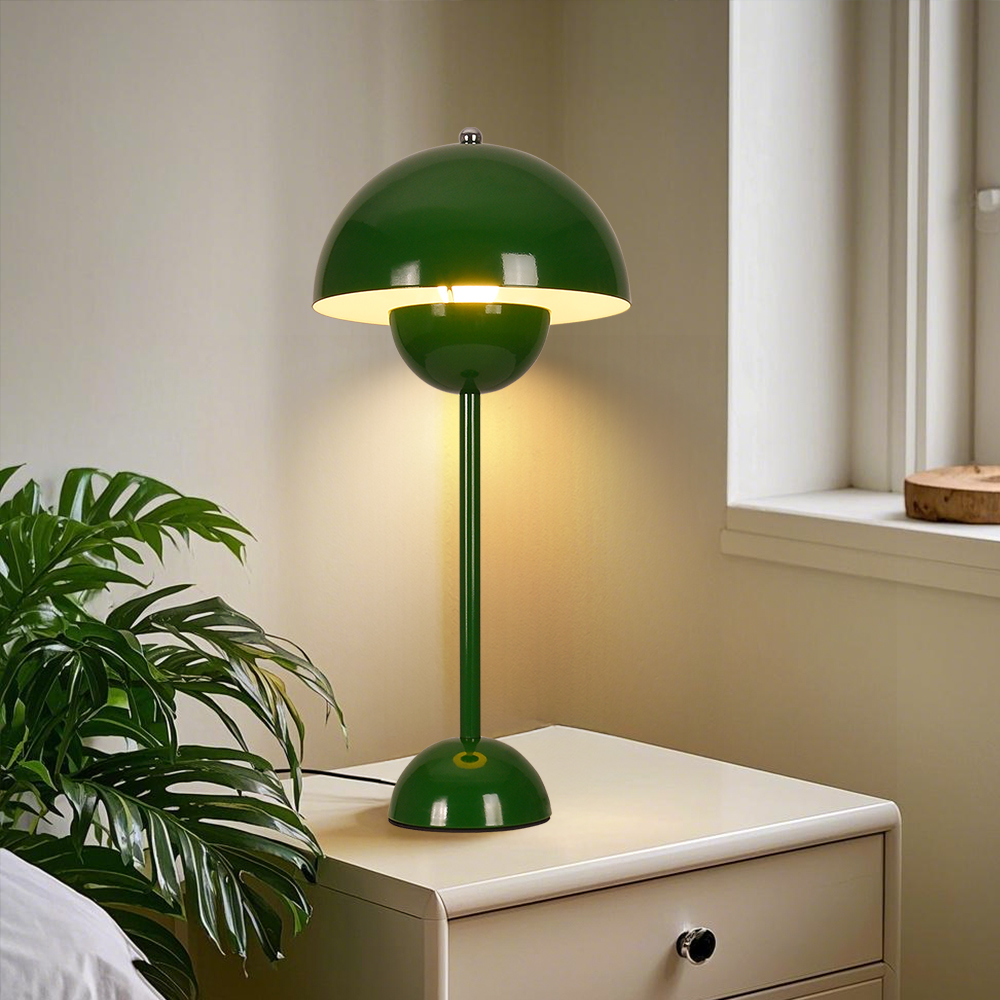 Danish Retro Flower Bud Table Lamp Nordic Style Plug In Bedroom Bedside Lighting