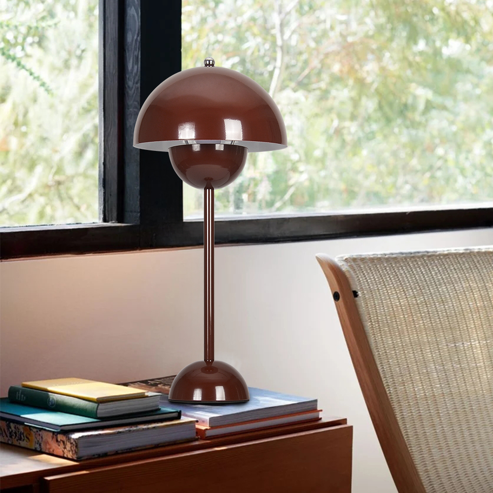 Danish Retro Flower Bud Table Lamp Nordic Style Plug In Bedroom Bedside Lighting