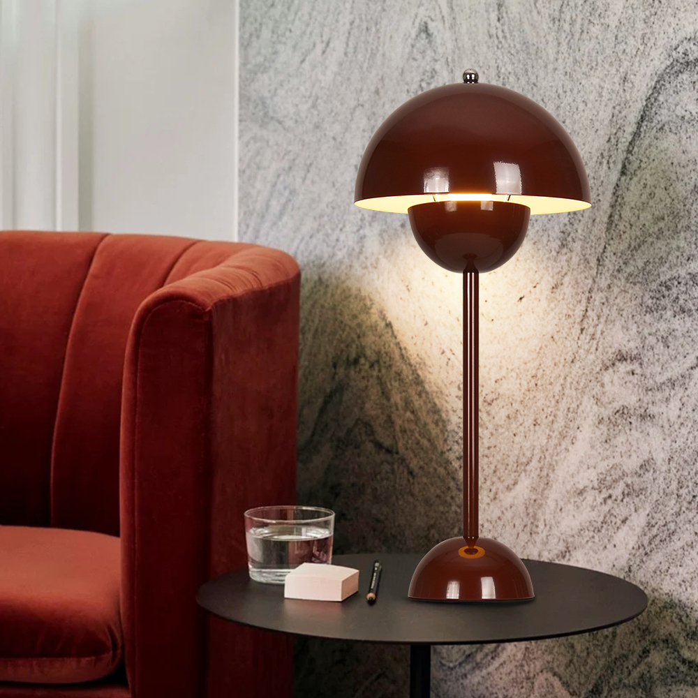 Danish Retro Flower Bud Table Lamp Nordic Style Plug In Bedroom Bedside Lighting