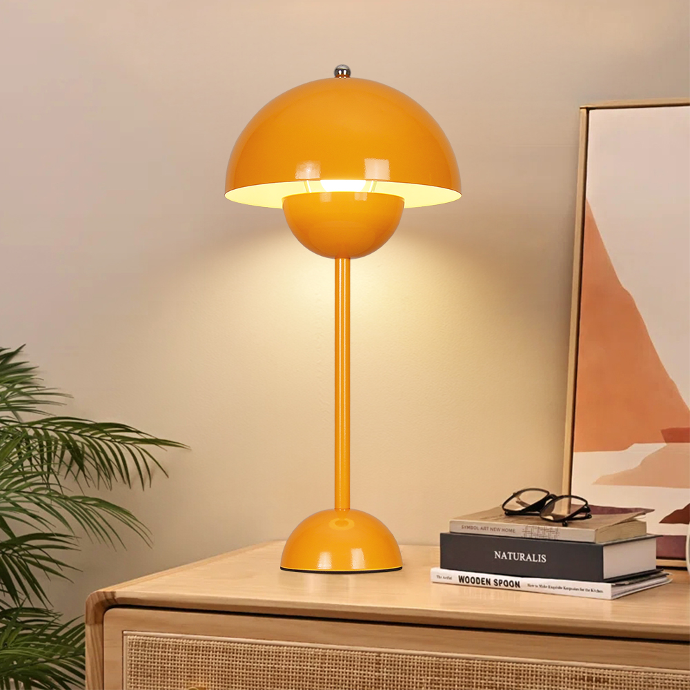 Danish Retro Flower Bud Table Lamp Nordic Style Plug In Bedroom Bedside Lighting