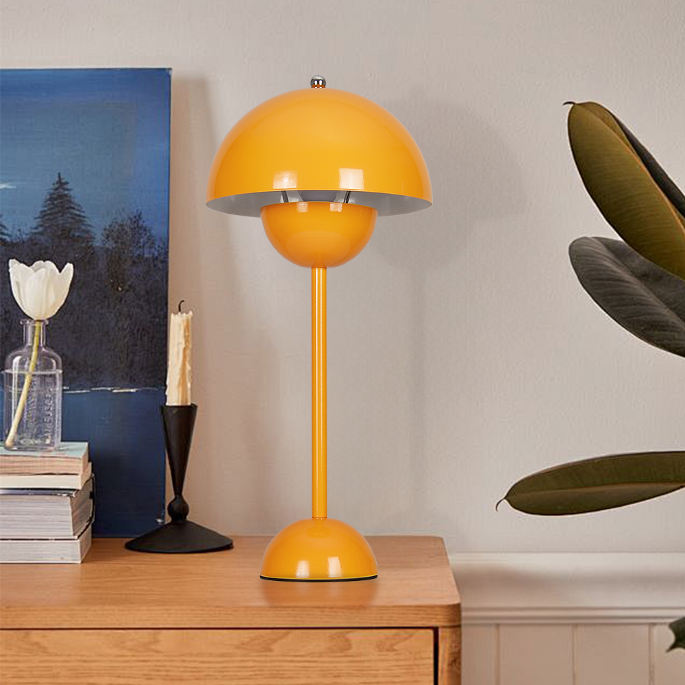 Danish Retro Flower Bud Table Lamp Nordic Style Plug In Bedroom Bedside Lighting