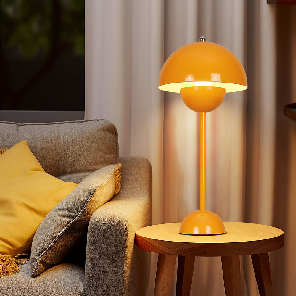 Danish Retro Flower Bud Table Lamp Nordic Style Plug In Bedroom Bedside Lighting