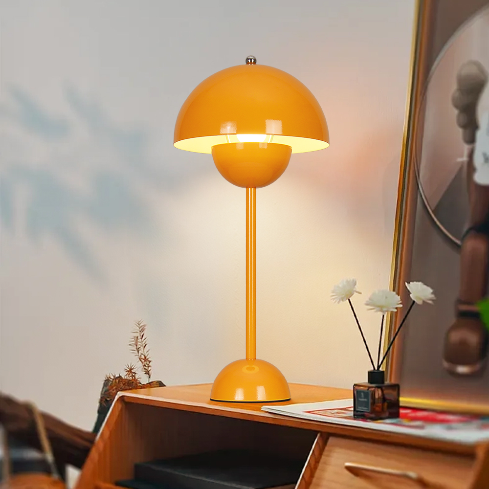 Danish Retro Flower Bud Table Lamp Nordic Style Plug In Bedroom Bedside Lighting