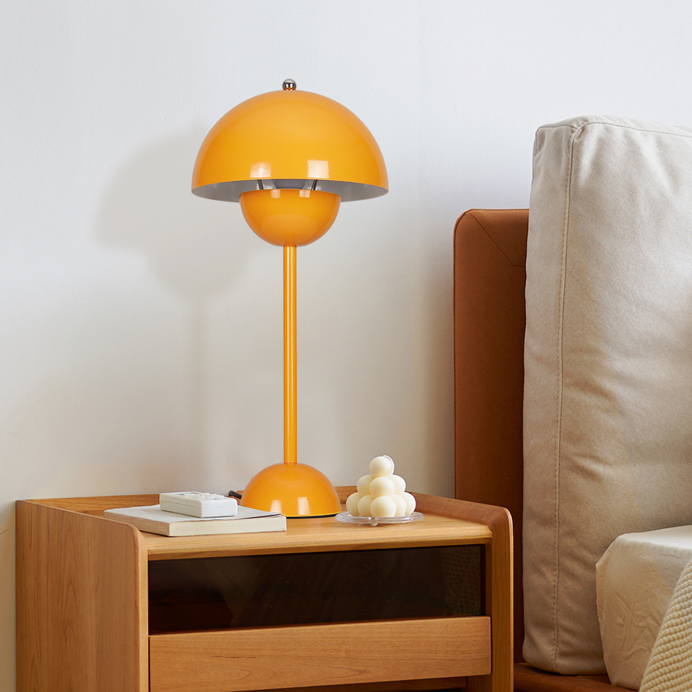 Danish Retro Flower Bud Table Lamp Nordic Style Plug In Bedroom Bedside Lighting