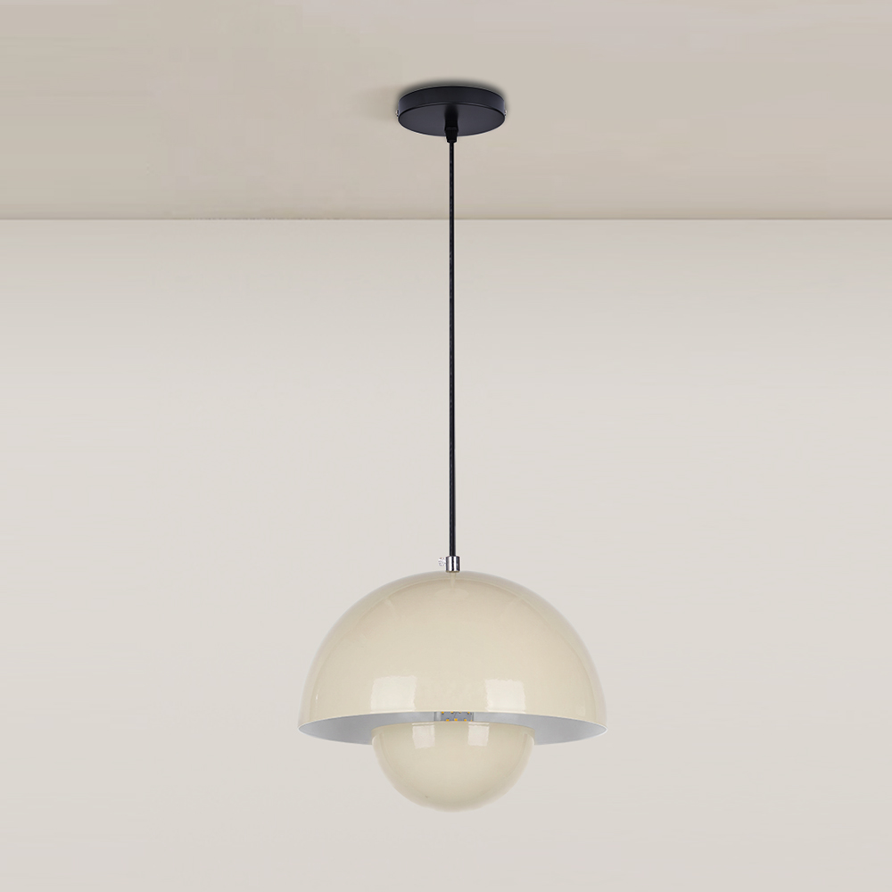 French Cream Style Floral Bud Metal Pendant Light Designer Classic Dining Room Restaurants Bar Decor Lamp