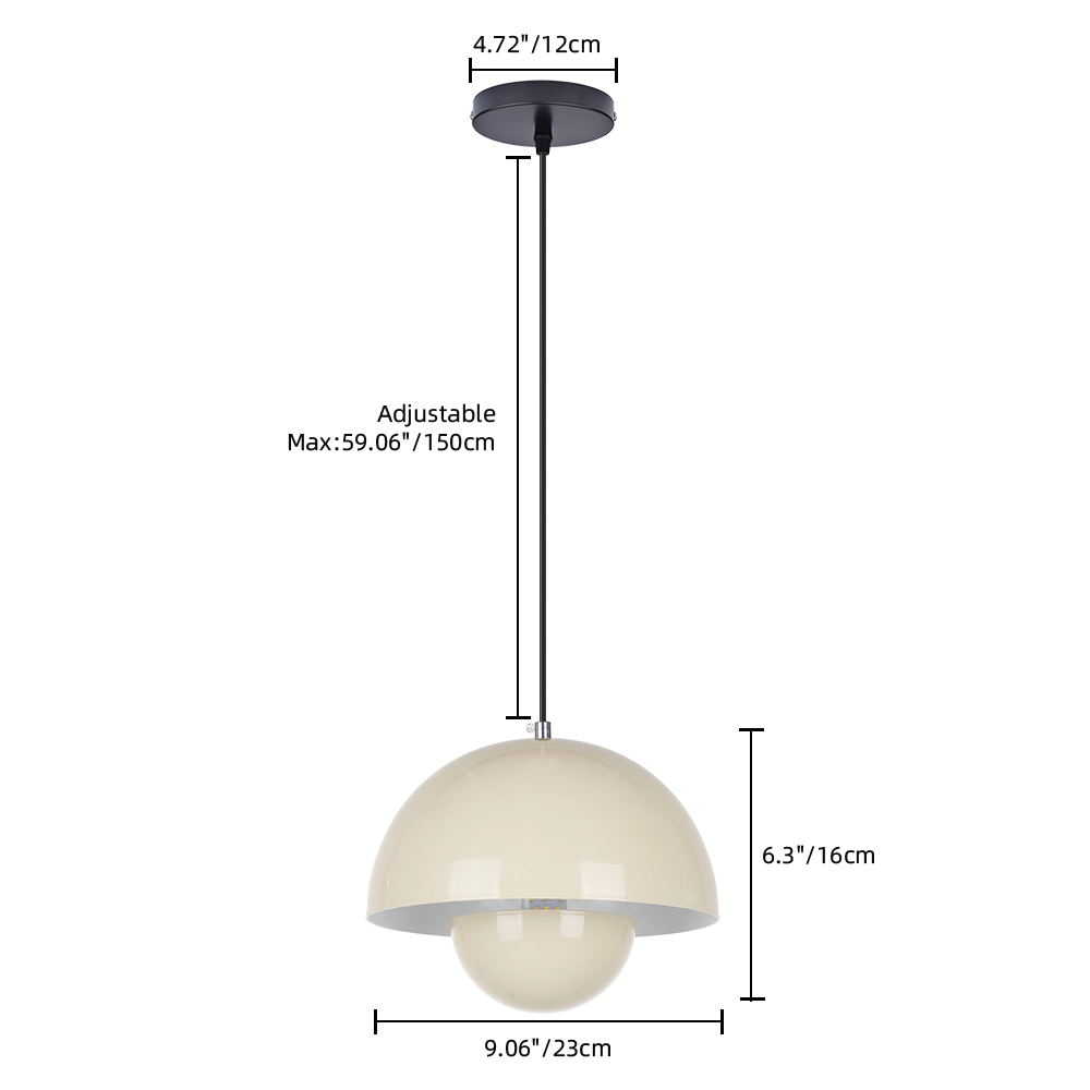 French Cream Style Floral Bud Metal Pendant Light Designer Classic Dining Room Restaurants Bar Decor Lamp