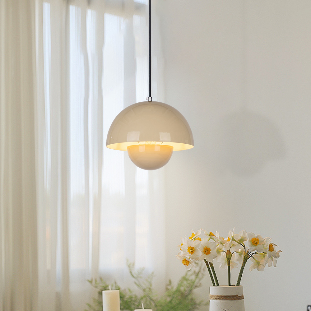 French Cream Style Floral Bud Metal Pendant Light Designer Classic Dining Room Restaurants Bar Decor Lamp