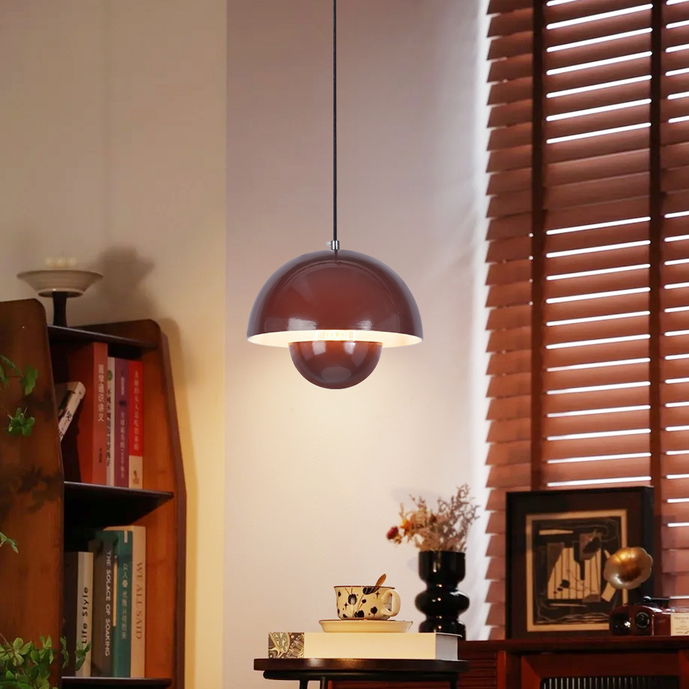 French Cream Style Floral Bud Metal Pendant Light Designer Classic Dining Room Restaurants Bar Decor Lamp