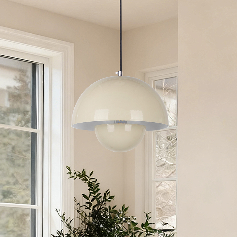 French Cream Style Floral Bud Metal Pendant Light Designer Classic Dining Room Restaurants Bar Decor Lamp