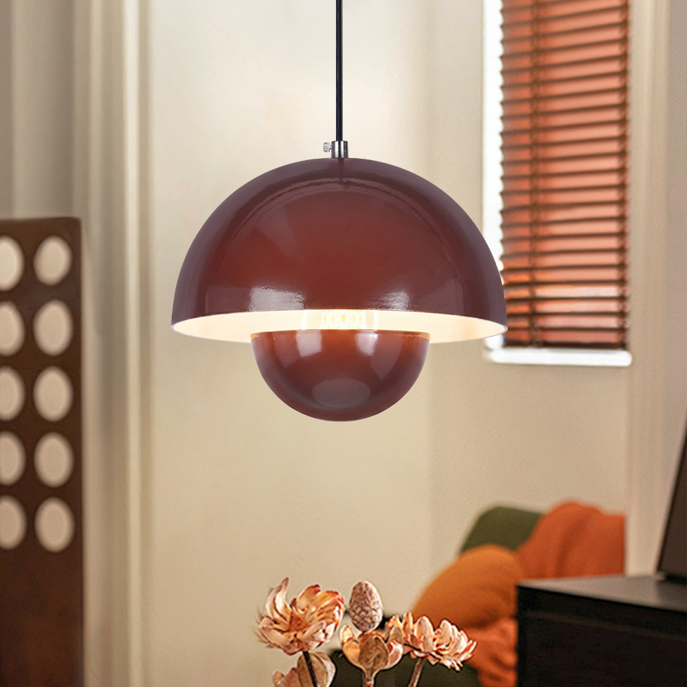 French Cream Style Floral Bud Metal Pendant Light Designer Classic Dining Room Restaurants Bar Decor Lamp