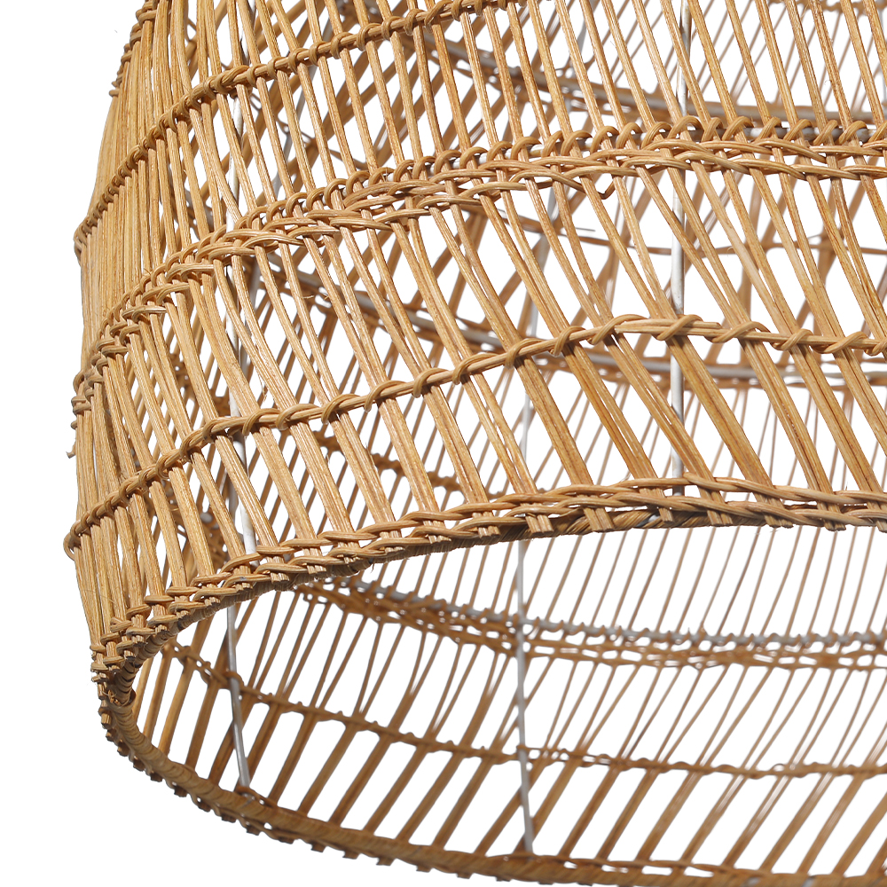 Boho Living Room Hanging Lamp Natural Wicker Pendant Light for B&Bs