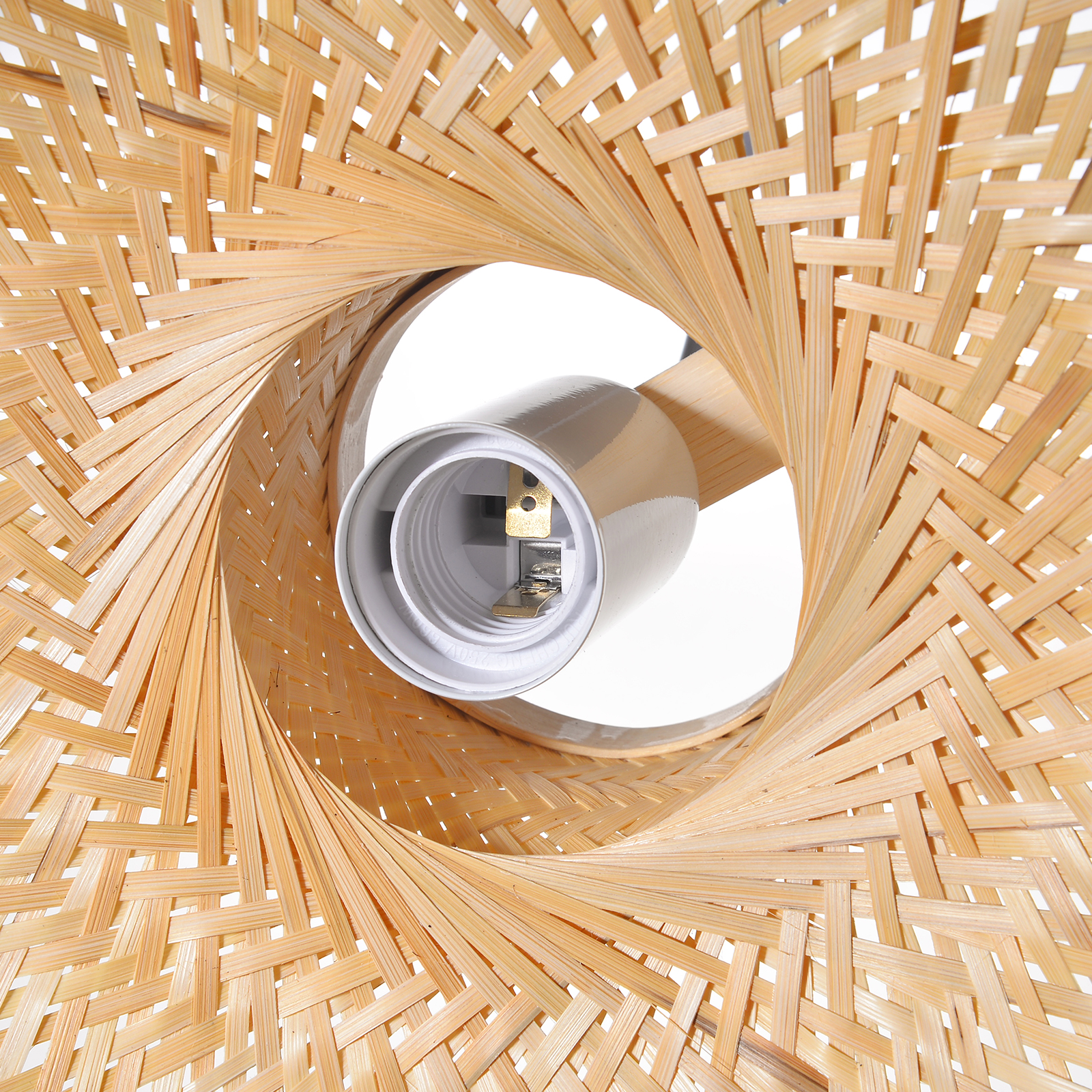 Japanese-Style Woven Dome Bamboo Pendant Light for Dining Tables