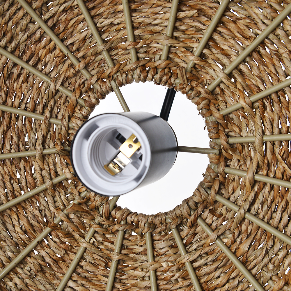 Farmhouse Kitchen Island Chandeliers Wicker Coastal Hanging Pendant Lighting for Restaurants