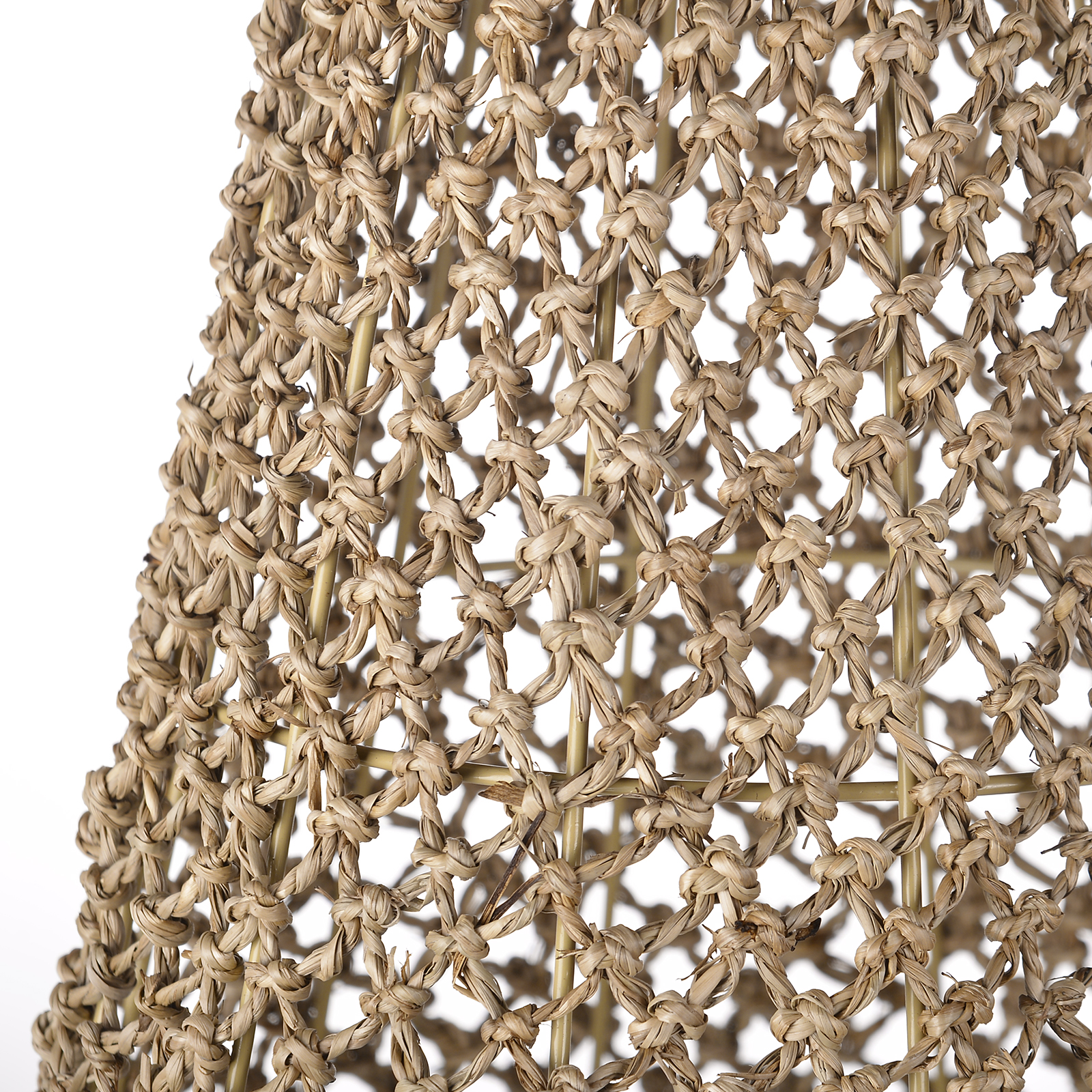 Weave Lighting Fixture Rustic Seagrass Pendant Chandelier  for Dining Room