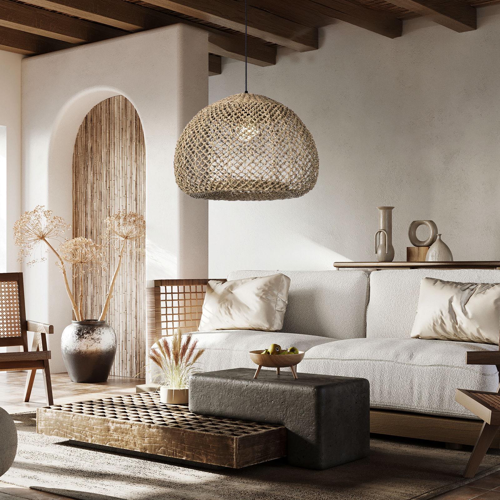 Wabi Sabi Style Seaweed Pendant Light for Dining Room Living Room