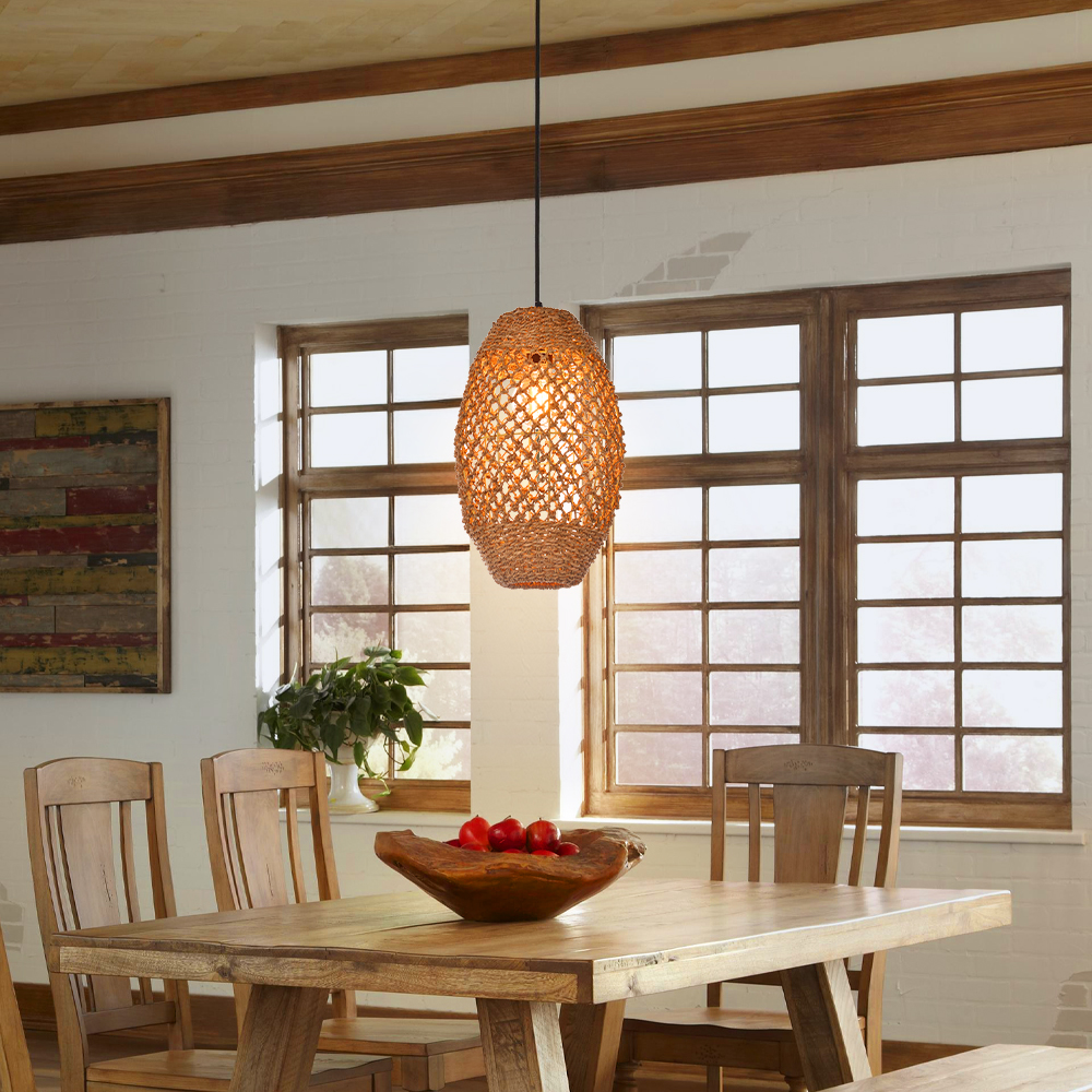 Water Droplet-shaped Restaurant Island Seagrass Chandelier