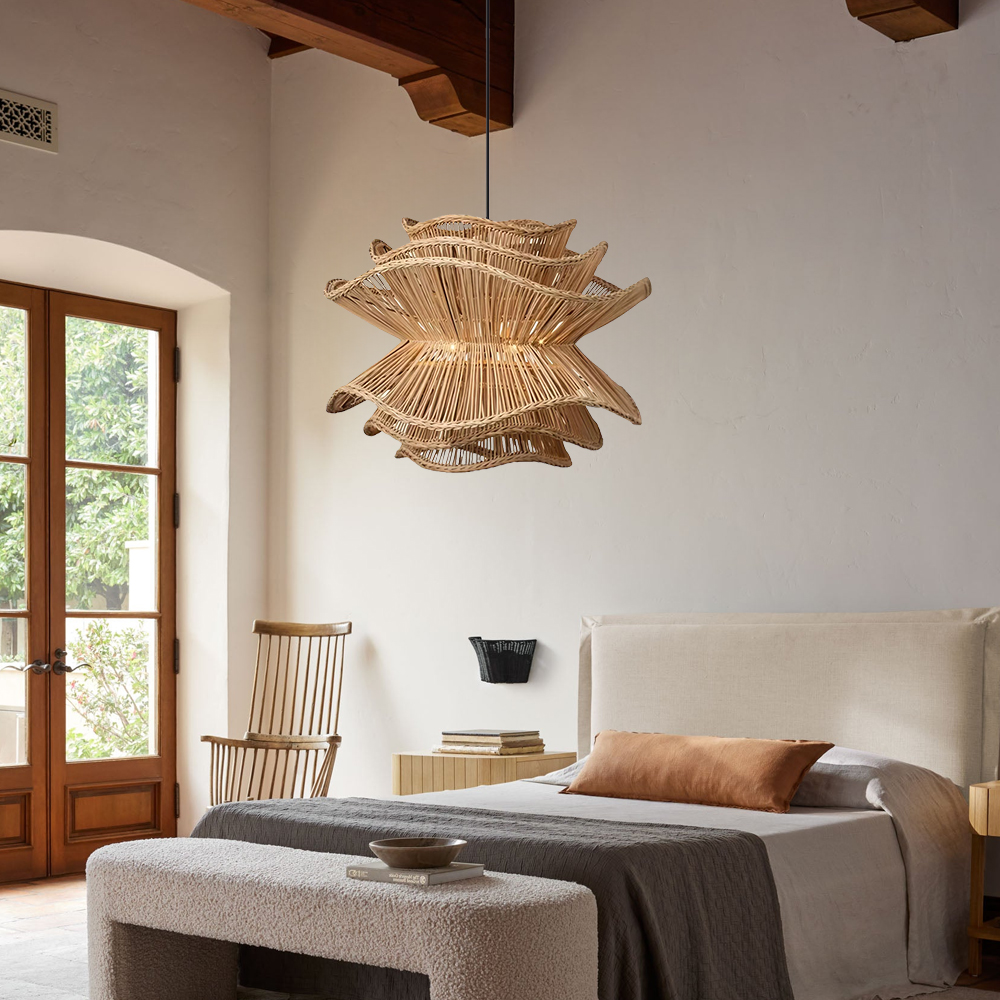 Wabi-sabi Style Chandelier Southeast Asia Living Room Bedroom Restaurant Pendants Homestay Light Fixture